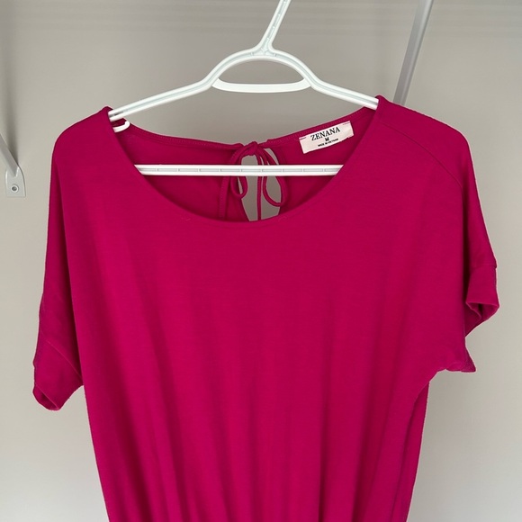 Pink Romper with Tie Back - Picture 2 of 4